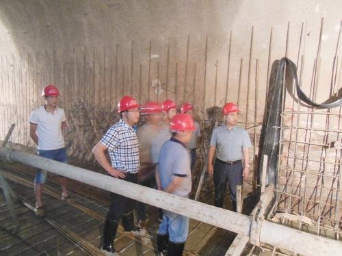 鄔清富一行到武引二期西梓干渠五標(biāo)工地視察指導(dǎo)工作